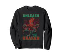 Pulpo Kraken Monstruo Mítico Océano Desata Arte Humor Sudadera