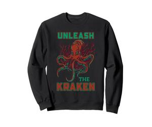 Pulpo Kraken Monstruo Mítico Océano Desata Arte Humor Sudadera