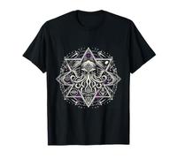Pulpo místico de Cthulhu - Enigma geométrico celestial Camiseta