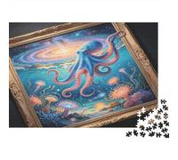 Pulpo Oceánico Puzzle de 1000 Piezas Cartón para Adultos Escena Submarina Fantástica Puzzle para Toda la Familia Decoración Relajante Regalo 70x50cm/1000pcs