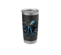 Pulpo Octopus Pulpo Calamar Mar Amor Dulce Pulpo Vaso térmico de acero inoxidable de doble pared