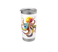 Pulpo Octopus Pulpo Calamar Mar Amor Dulce Pulpo Vaso térmico de acero inoxidable de doble pared