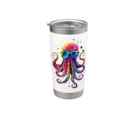 Pulpo Octopus Pulpo Calamar Mar Amor Dulce Pulpo Vaso térmico de acero inoxidable de doble pared