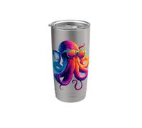 Pulpo Octopus Pulpo Calamar Mar Amor Dulce Pulpo Vaso térmico de acero inoxidable de doble pared