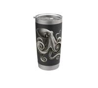 Pulpo Octopus Pulpo Calamar Mar Amor Dulce Pulpo Vaso térmico de acero inoxidable de doble pared