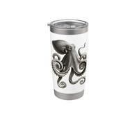 Pulpo Octopus Pulpo Calamar Mar Amor Dulce Pulpo Vaso térmico de acero inoxidable de doble pared