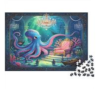 Pulpo Palacio Submarino Puzzle de 1000 Piezas Puzzle para Adultos Papel Relajación Concentración Juego Familiar Decoración Regalo 70x50cm/1000pcs
