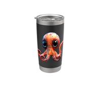 Pulpo Pequeño Pulpo Calamar Mar Amor Dulce Pulpo Vaso térmico de acero inoxidable de doble pared