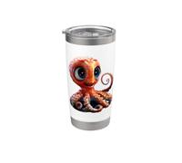 Pulpo Pequeño Pulpo Calamar Mar Amor Dulce Pulpo Vaso térmico de acero inoxidable de doble pared