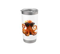 Pulpo Pequeño Pulpo Calamar Mar Amor Dulce Pulpo Vaso térmico de acero inoxidable de doble pared