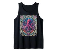 Pulpo púrpura Art Nouveau Vintage Style Camiseta sin Mangas