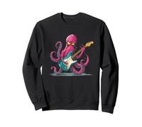 Pulpo Rockstar Divertido con Guitarra Mecedora Sudadera