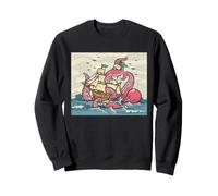 Pulpo Sea Monster Ship Attack Kraken Ocean Adventure Art Sudadera