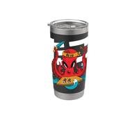 Pulpo Sushi Chef Japonés Dibujos Animados ArtJaponés Comida Arte Vaso térmico de acero inoxidable de doble pared