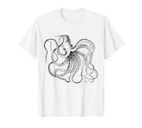 Pulpo Vintage Animal Sea Monster Kraken & Cthulhu Hombres Regalo Camiseta