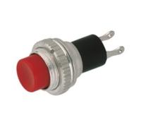 Pulsador abierto reposo off-(on) boton color rojo 0,5a/250vac