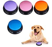 Pulsador Botones Perros Comunicación Pulsadores de Colores Answer Buzzers 4 Pzs Buzzer Boton Perro Hablar Pulsadores de Colores Entrenamiento Botones Parlantes para Perros de Conversación Grabable