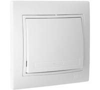 Pulsador Campana 10A 250V Empotrable Blanco, Monobloc con Marco, 83 x 81 mm, Serie Europa