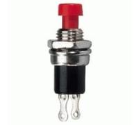 Pulsador cerrado en reposo 1a/25v0ac rojo