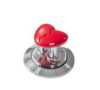 Pulsador Cisterna 2 piezas de prensa de inodoro con forma de corazón roto, protector de uñas, botón de inodoro colorido, botón de descarga autoadhesivo for tanque.(Red)