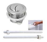Pulsador cisterna, Botón de Cisterna Universal Rock para Inodoros de Doble Descarga, Accesorio de Baño Resistente y Duradero, Instalación Fácil y Rápida, Incluye 2 Palancas de Control