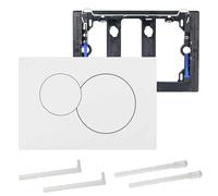 Pulsador Cisterna Pieza De Recambio De PláStico Cromado Para Cisterna De Inodoro Modelo Compatible Geberit Sigma01, Para Doble Descarga Placa (Plata Mate)