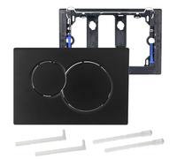 Pulsador Cisterna Pieza De Recambio De PláStico Cromado Para Cisterna De Inodoro Modelo Compatible Geberit Sigma01, Para Doble Descarga Placa (Negro Mate)