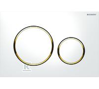Pulsador cisterna Sigma20 frontal blanco-dorado-blanco 115.882.KK.1