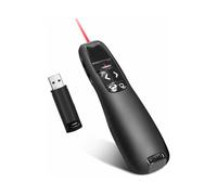 Pulsador compacto para presentaciones, puntero de luz roja brillante que mejora el impacto visual, agarre ergonómico que garantiza comodidad durante