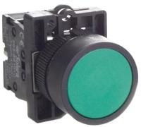 Pulsador con retorno, contactos NOØ 22mm verdeSOLERA PULSA5V