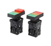 Pulsador de 4 pines con indicador luminoso, carcasa de aleación de zinc, interruptor de inicio/parada para industria, CA 660 V CC, 400 V, diámetro de montaje 22 mm, modelo XB2-EW8465