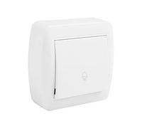 Pulsador de Campana de superficie | Modelo Atlantis | Color blanco | 10 A - 250 V