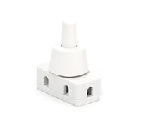 Pulsador de encendido/apagado con autobloqueo, CA 250 V, 10 A, 2 pines, con enclavamiento for lámparas, interruptores de potencia industriales en miniatura.(White)