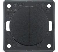 Pulsador de la serie berker integro 2 contactos na con terminal de entrada común negro brillante