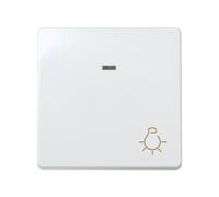 Pulsador de luz, color blanco, diseño sencillo, ideal para encender y apagar luces de forma fácil y rápida.