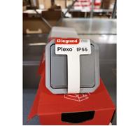 Pulsador de luz componible de superficie gris legrand