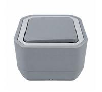 Pulsador de luz de superficie gris legrand