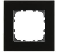 Pulsador de marco de vidrio MDT 1x para programas de 55 mm negro