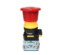 Pulsador de parada de emergencia con fijación, 22 mm, 10 A, FXB38, con cabezal tipo hongo, botones rojos for máquinas electrónicas.
