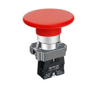 Pulsador de parada industrial, BR42 1NC | Montaje en panel de cabeza de seta para mantenimiento de circuitos de control, trabajos de reparación y servicio