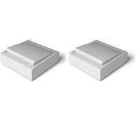 Pulsador de superficie 10A/250V, color blanco, ideal para controlar luces y dispositivos eléctricos en interiores. (Paquete de 2)