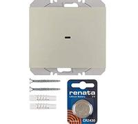 Pulsador de superficie KNX radio quicklink simple, con batería, berker.Net Emisores KNX radio de hager, para serie berker K.5 de hager, acero inoxidable