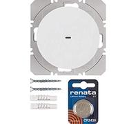 Pulsador de superficie KNX radio quicklink simple, con batería, berker.Net Emisores KNX radio de hager, para series berker R.x de hager, blanco polar, brillo
