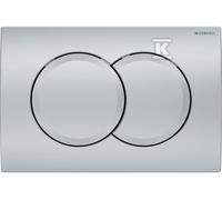 Pulsador descarga Delta01 frontal cromo mate 115.107.46.1