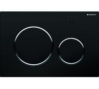 Pulsador descarga Sigma20 frontal negro-cromo-negro 115.882.KM.1