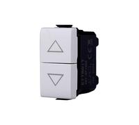 Pulsador doble 1P + 1P NO Bticino Matix compatible con Bticino Matix, color blanco