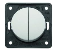 Pulsador doble Integro acero