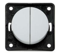 Pulsador doble Integro gris