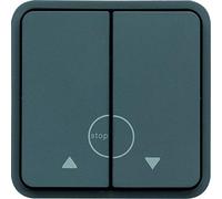 Pulsador doble persianas, gris