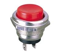 Pulsador empotrar off-(on) abierto reposo 2a/250vac rojo